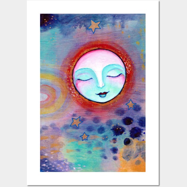 Moon and Stars Wall Art by gaea